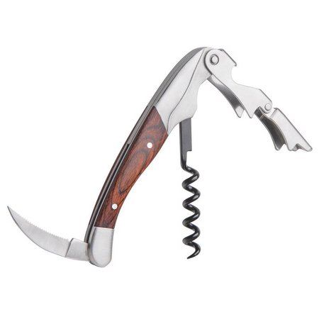 FINAL TOUCH Multicolored Stainless Steel/Wood Waiter's Corkscrew FTA7112